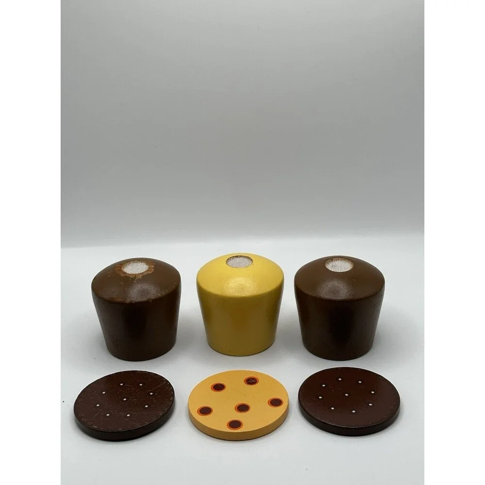 Melissa & Doug Wooden Cookie Jars Set of 3 Pretend Play Food Toy ZY23234